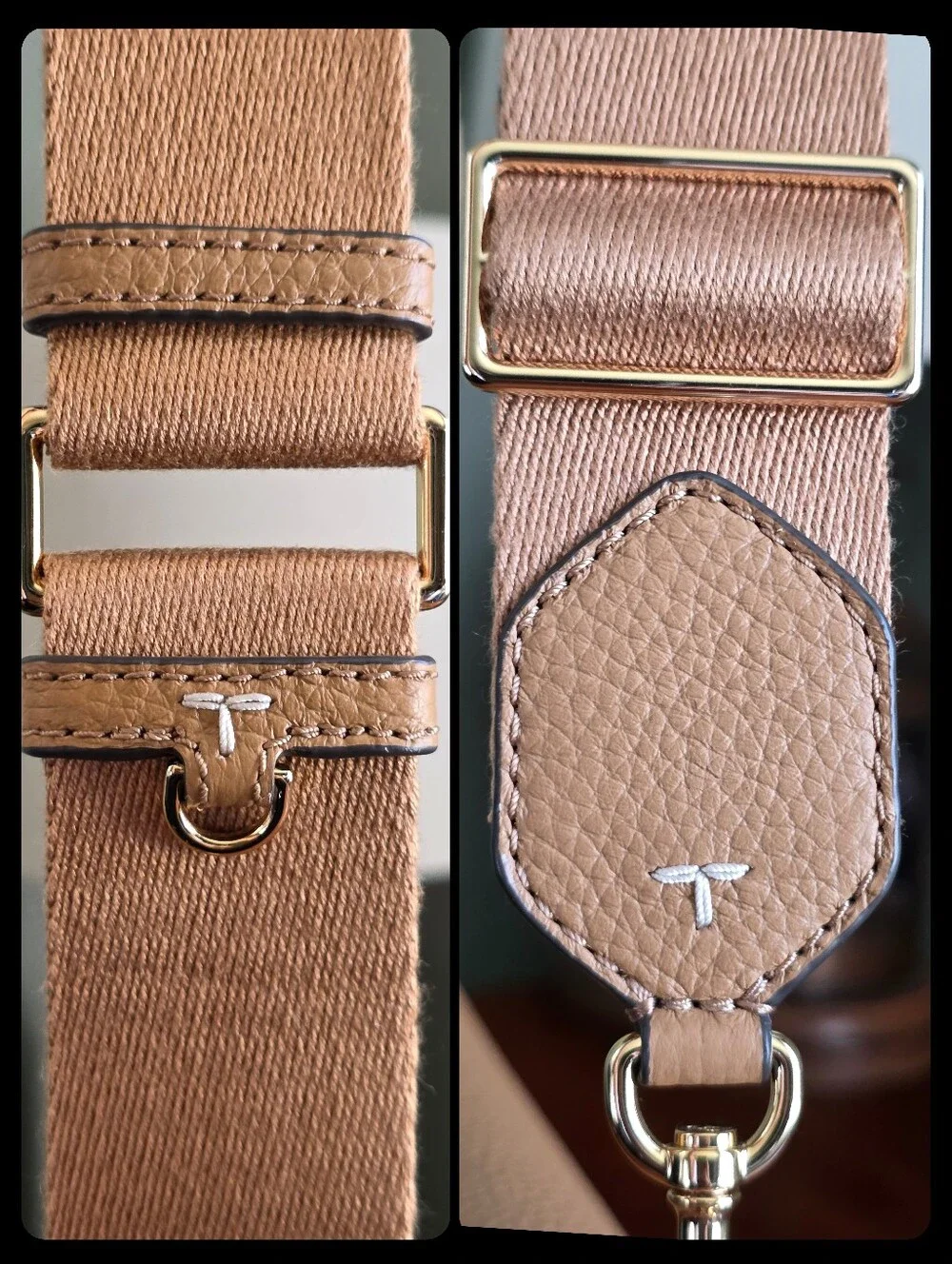 Tory Burch Thea Flap Crossbody Tiramisu Pebbled Leather Bag NWT